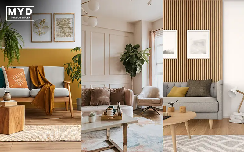 Three living room design ideas for inspiration.
